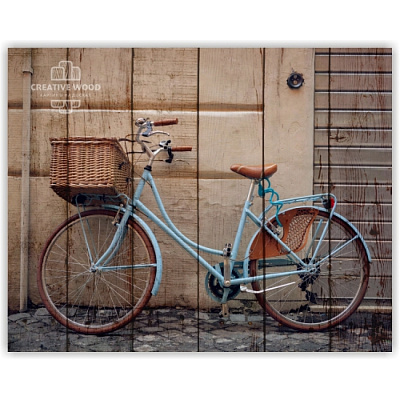 Картины Велосипеды - Голубой велосипед, Велосипеды, Creative Wood